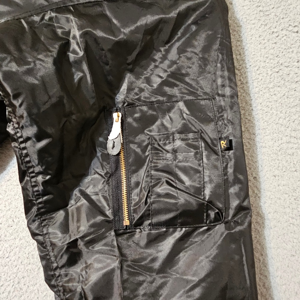 Rothco‎ MA-1 Satin Flight Pilot Aviator Bomber Jacket Mens Black Orange 3XL NWT - Picture 3 of 11